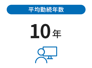 平均勤続年数 10年